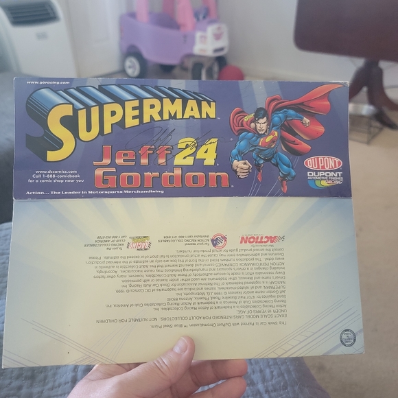 1999 Jeff Gordon Dupont/Superman ChromaLusion diecast bank, in box - Picture 16 of 16